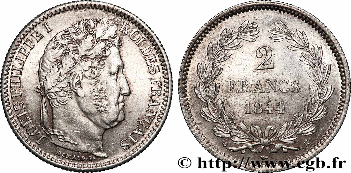 2 francs Louis-Philippe 1844 Bordeaux F.260/100 SUP