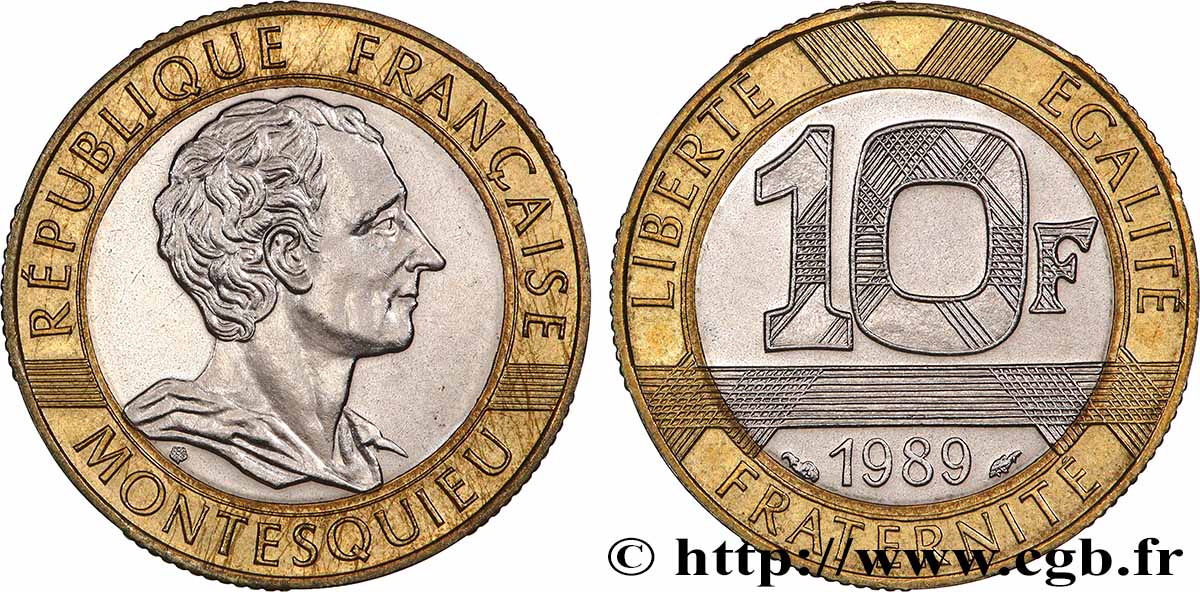 10 francs Montesquieu 1989 F.376/2 MS