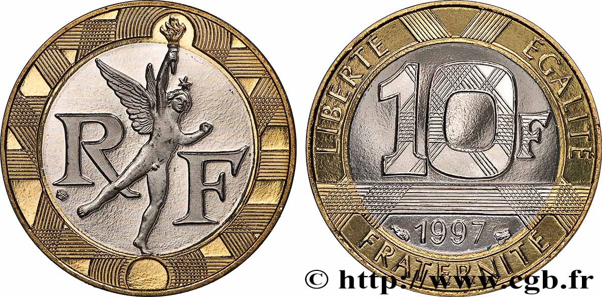 10 francs Génie de la Bastille, BE (Belle Épreuve) 1997 Pessac F.375/14 var. FDC