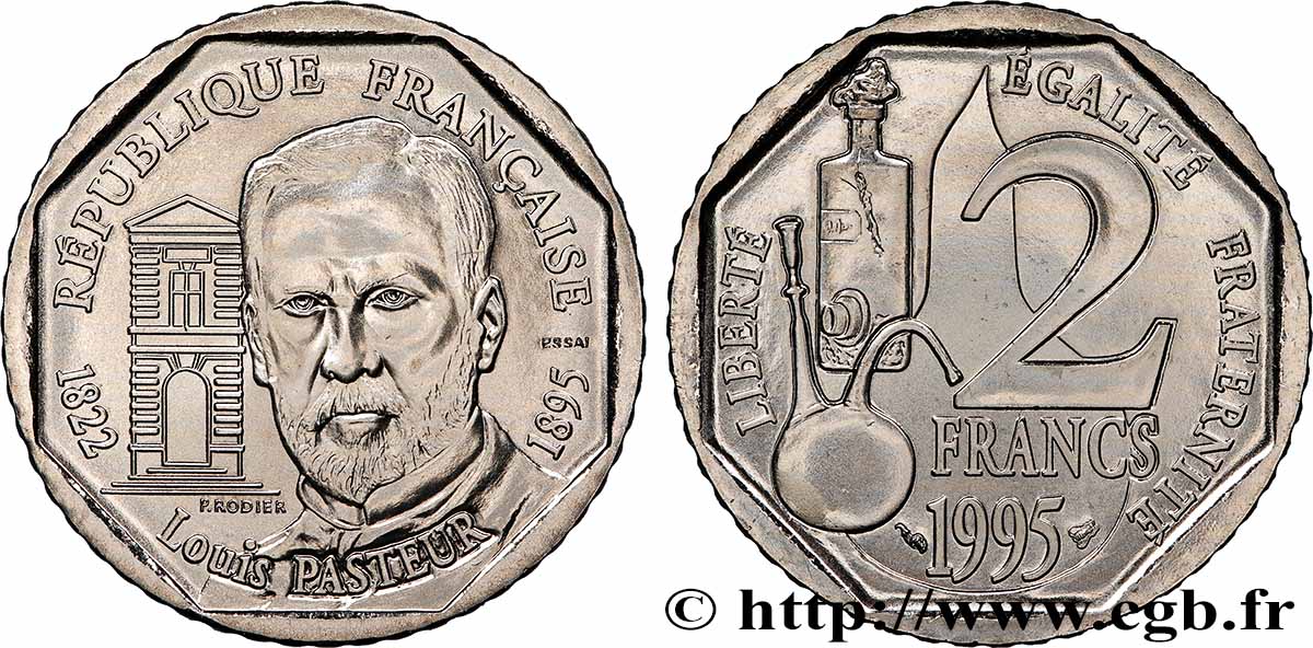 Essai de 2 francs Louis Pasteur 1995 Pessac F.274/1 FDC