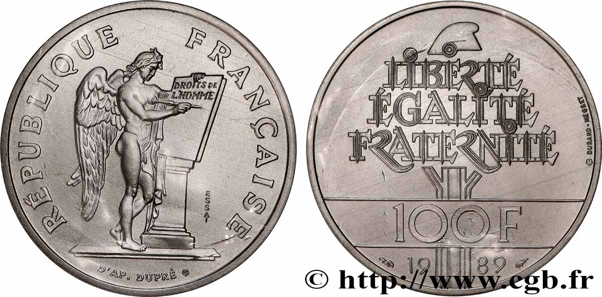 Essai de 100 francs Droits de l Homme 1989 Pessac F.457/1 FDC
