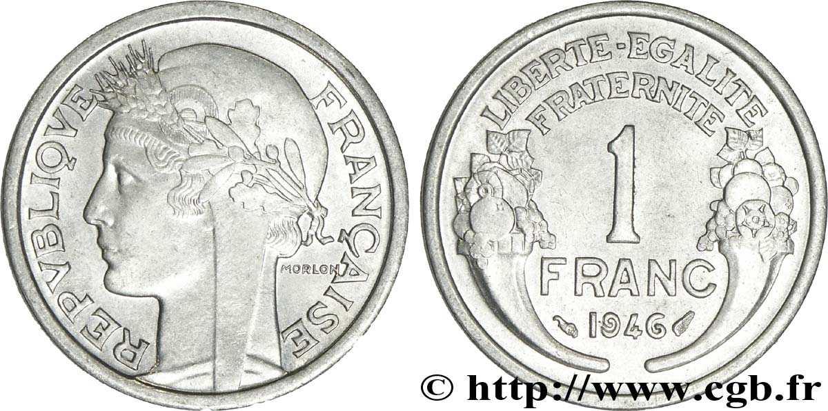 1 franc Morlon, légère 1946  F.221/9 SPL63 