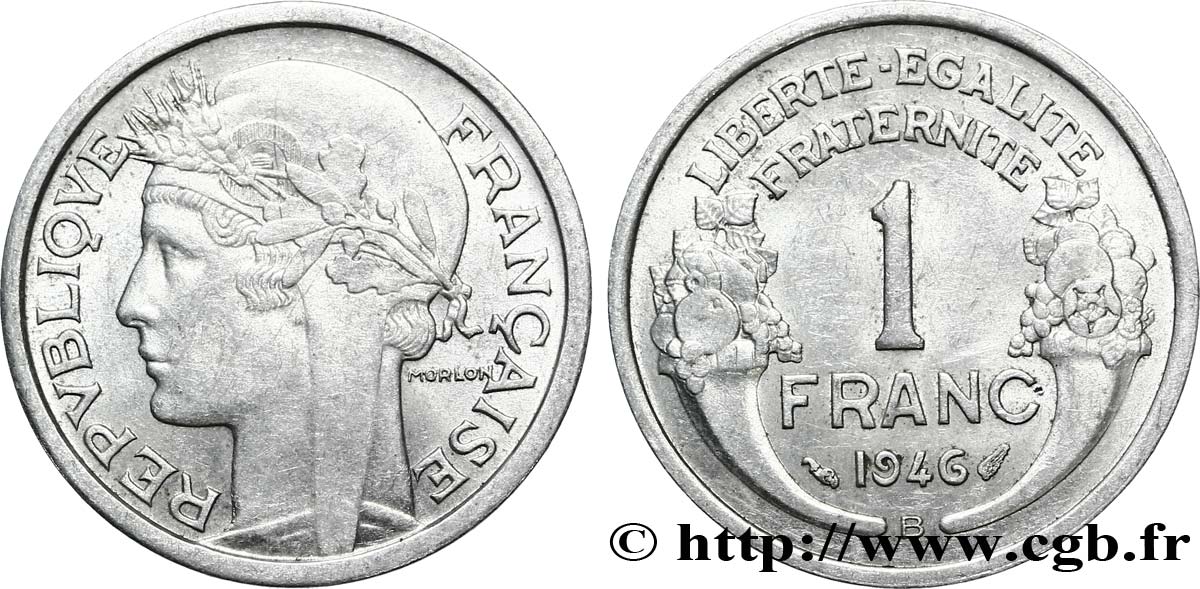 1 franc Morlon, légère 1946 Beaumont-Le-Roger F.221/10 MS60 
