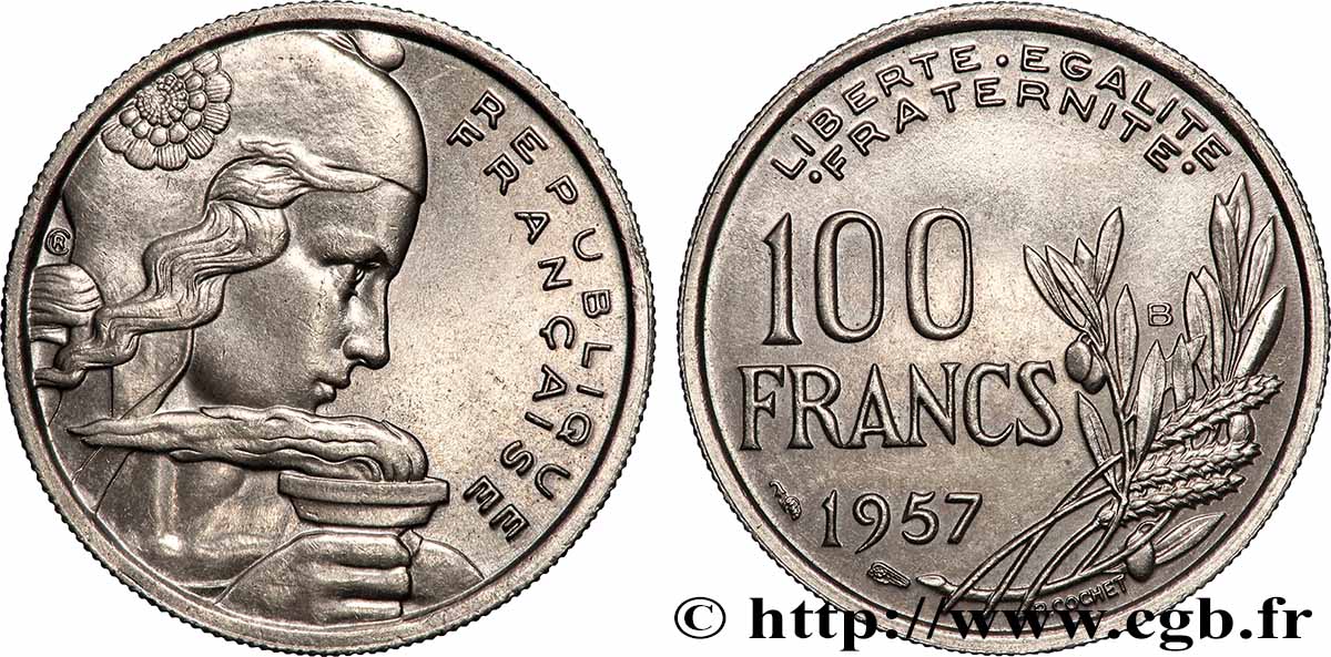 100 francs Cochet 1957 Beaumont-Le-Roger F.450/11 MS
