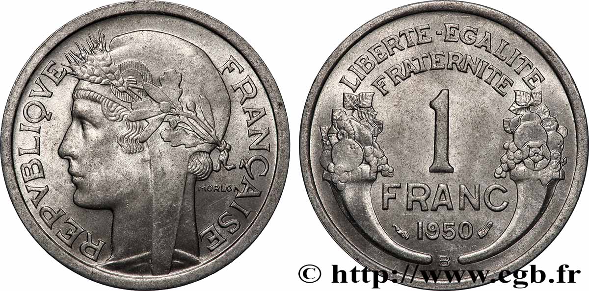 1 franc Morlon, légère 1950 Beaumont-Le-Roger F.221/18 MS62