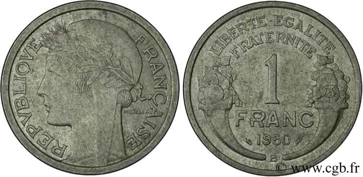 1 franc Morlon, légère 1950 Beaumont-Le-Roger F.221/18 BB50 