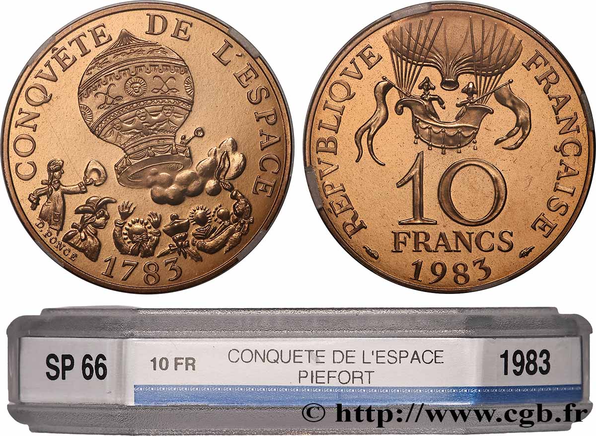 Piéfort Cu-Ni-Al de 10 francs Mathieu 1983 Pessac GEM.186 P1 FDC66 GENI