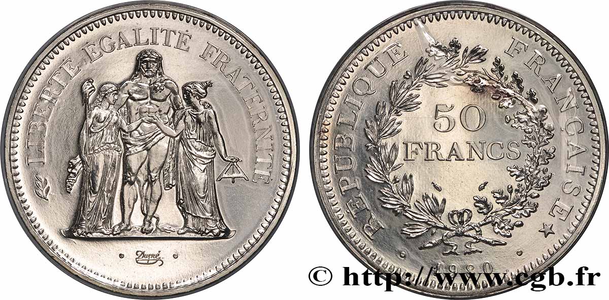 50 francs Hercule 1980 F.427/8 FDC