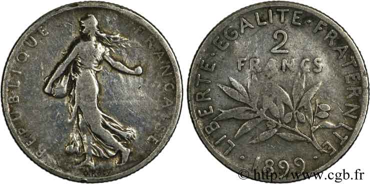 2 francs Semeuse 1899  F.266/3 B6 