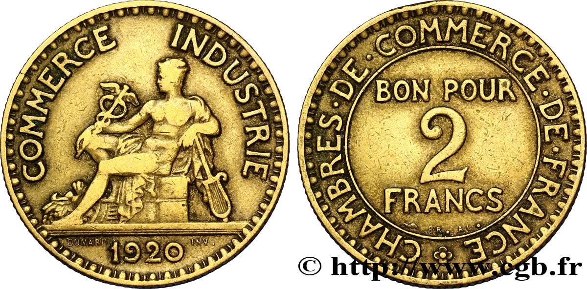 2 francs Chambres de Commerce 1920  F.267/2 TTB45 