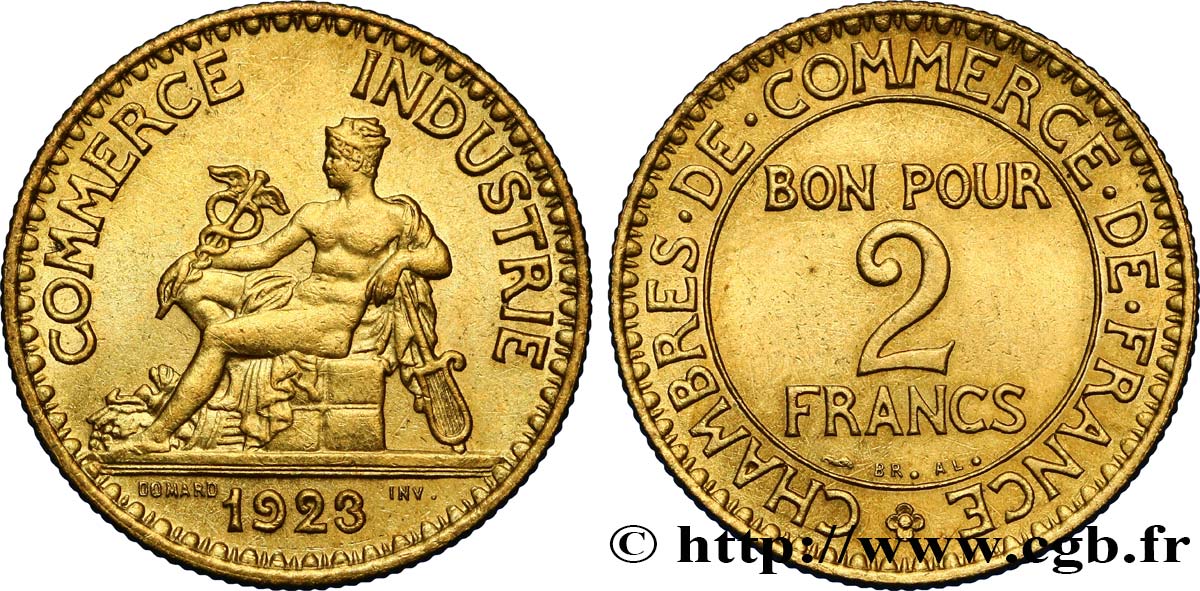 2 francs Chambres de Commerce 1923  F.267/5 SUP60 