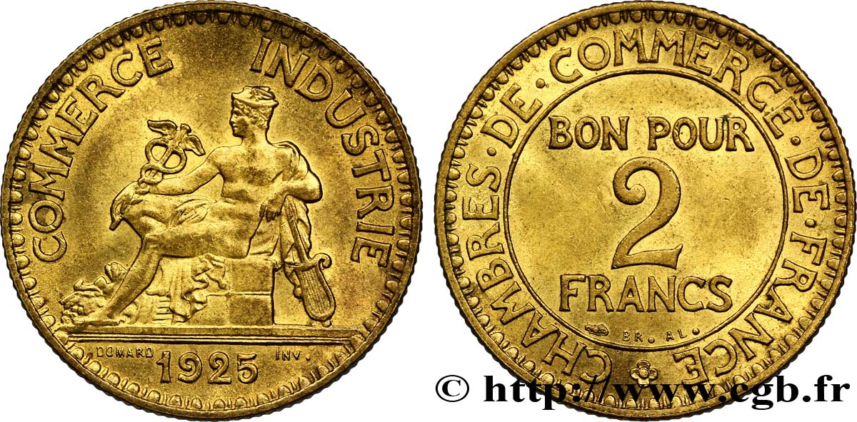 2 francs Chambres de Commerce 1925  F.267/7 SUP55 