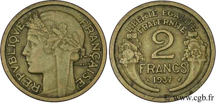 2 francs Morlon 1937  F.268/10 TTB45 