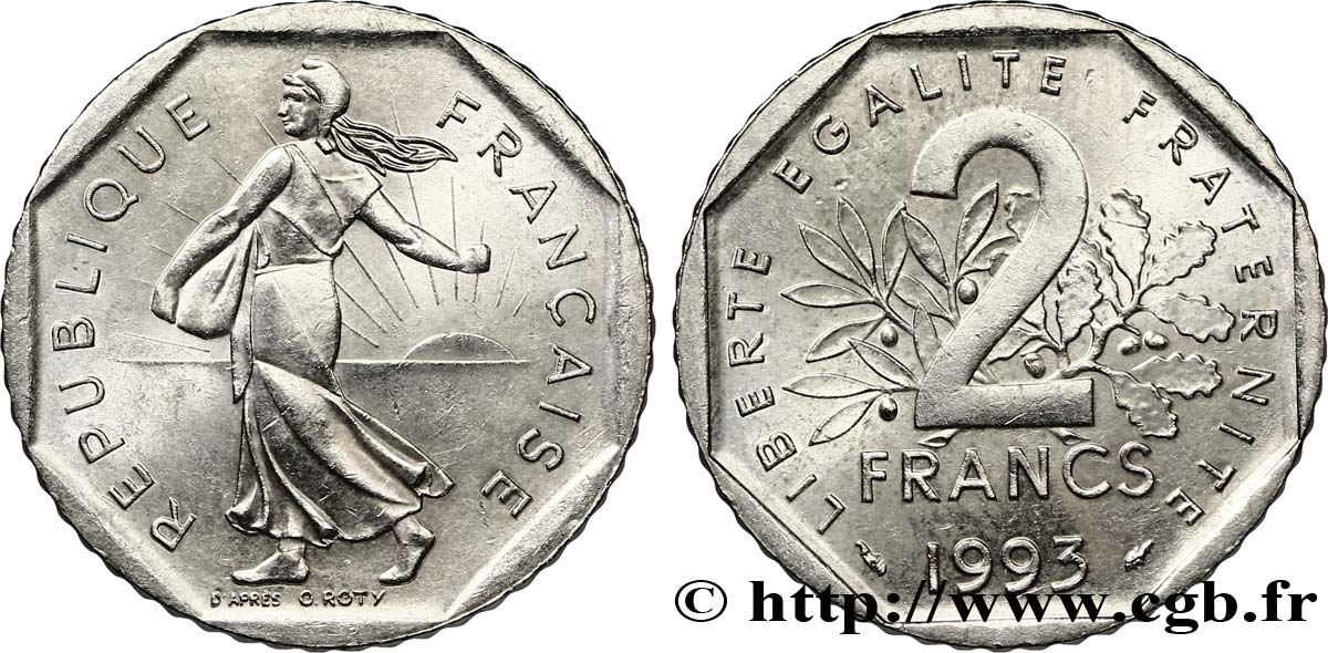 2 francs Semeuse, nickel 1993 Pessac F.272/19 SUP60 