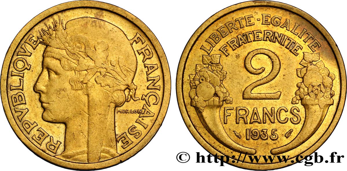 2 francs Morlon 1935 F.268/8 TTB48