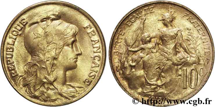 10 centimes Daniel-Dupuis 1913  F.136/22 MS62 