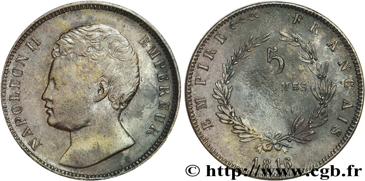 5 centimes, essai en bronze 1816 VG.2413 TB25