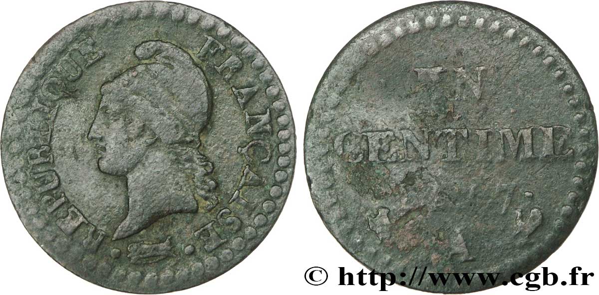 Un centime Dupré, grand 7 1799 Paris F.100/16 B10
