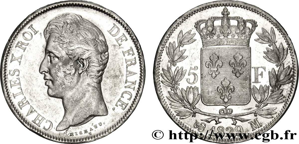 5 francs Charles X, 2e type 1829 Toulouse F.311/35 TTB50 