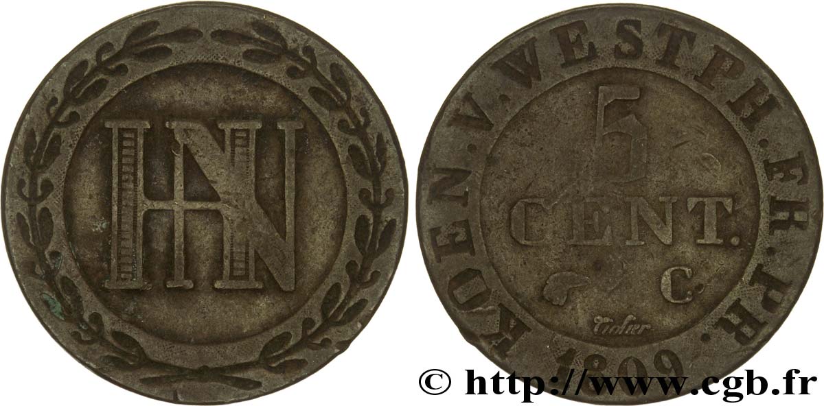 5 centimes 1809 Cassel VG.2034 B12