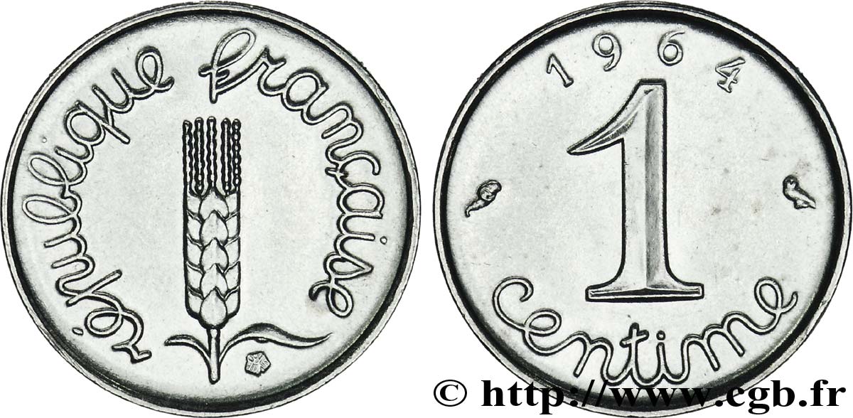 1 centime Épi, avec rebord 1964 Paris F.106/9 SPL63