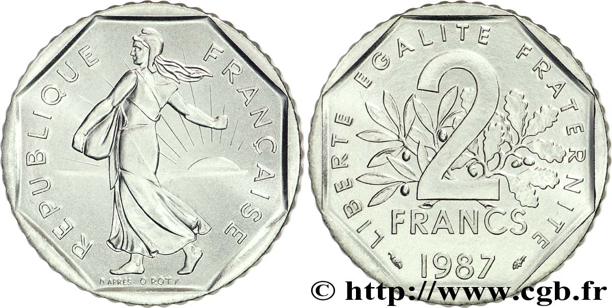 2 francs Semeuse, nickel 1987 Pessac F.272/11 FDC68