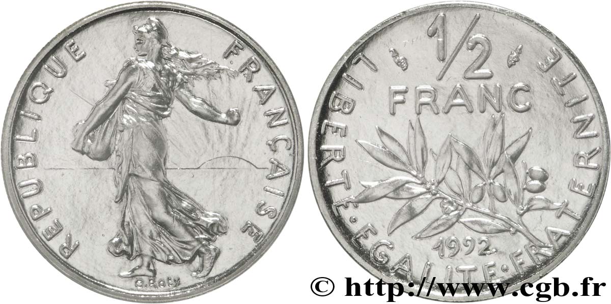 1/2 franc Semeuse 1992 Pessac F.198/33 MS 