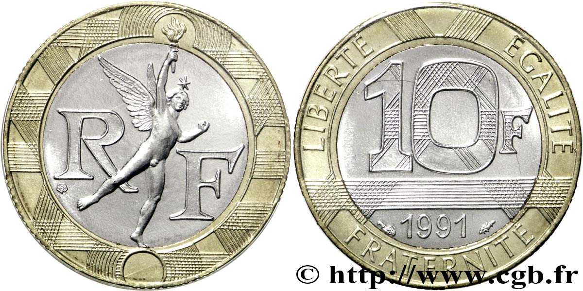 10 francs Génie de la Bastille 1991 Pessac F.375/7 FDC 