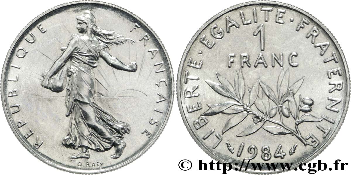 1 franc Semeuse, nickel 1984 Pessac F.226/29 MS60 
