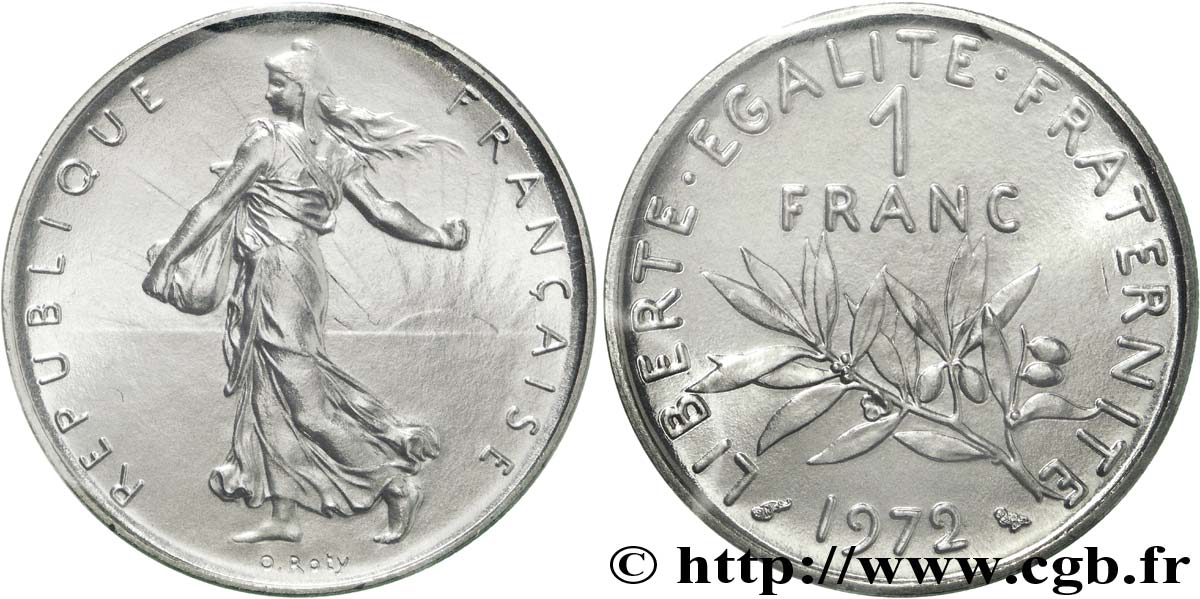 1 franc Semeuse, nickel 1972 Paris F.226/17 FDC68 