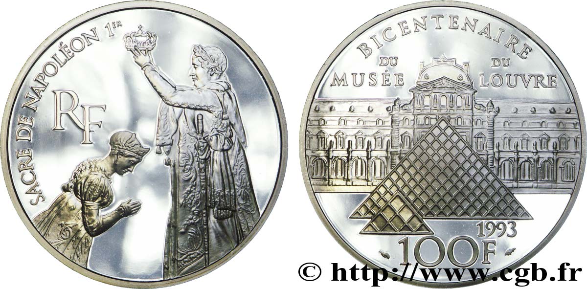 Belle Epreuve 100 francs - David 1993 F.1625 2 FDC70