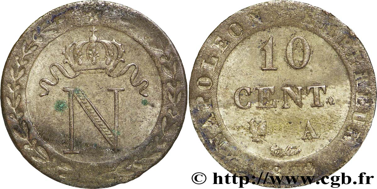 10 cent. à l N couronnée 1809 Paris F.130/10 TTB52 