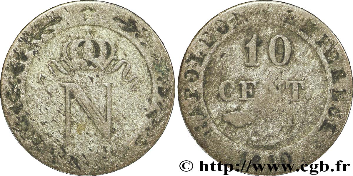 10 cent. à l N couronnée 1810 Limoges F.130/22 TB15 