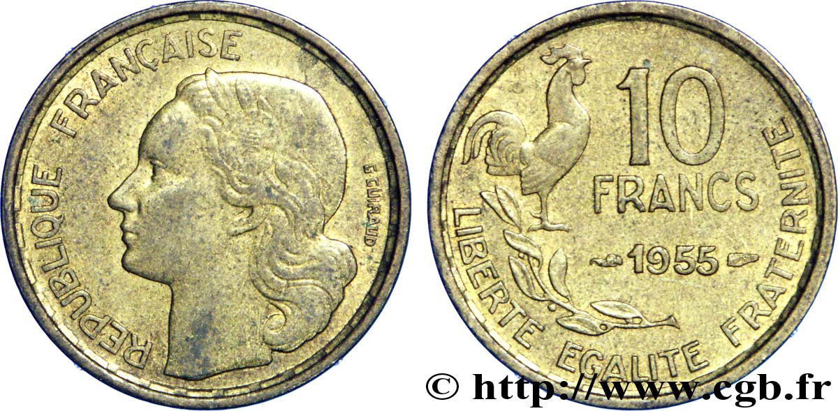 10 francs Guiraud 1955  F.363/12 EBC55 