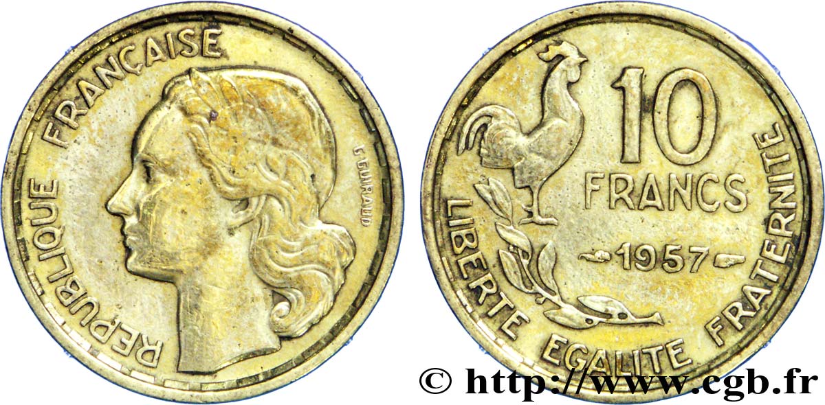 10 francs Guiraud 1957  F.363/13 XF 