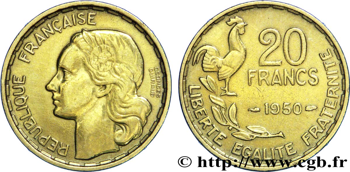 20 francs Georges Guiraud 1950  F.401/1 TTB 