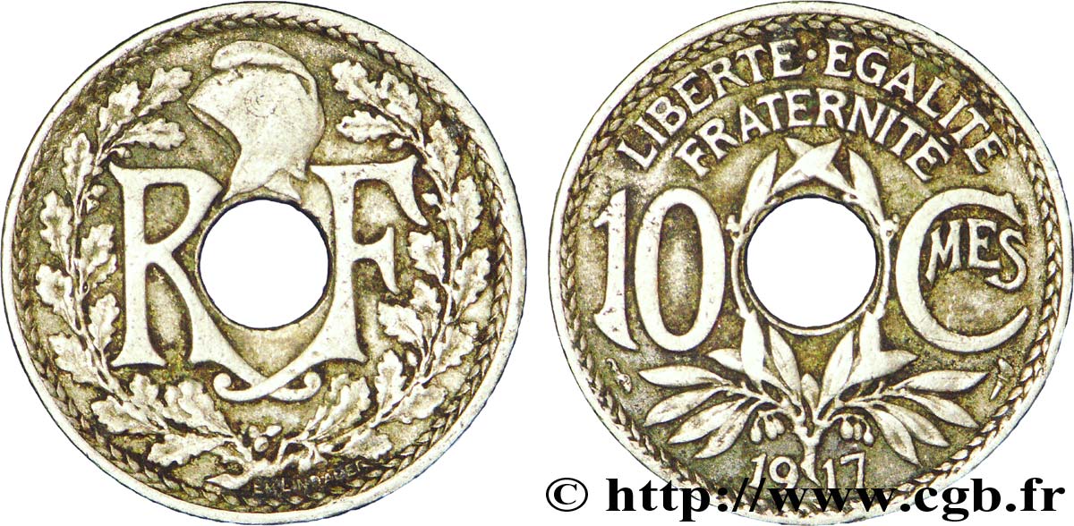 10 centimes Lindauer 1917  F.138/1 TTB45 