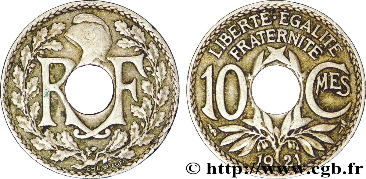 10 centimes Lindauer 1921  F.138/5 XF45 