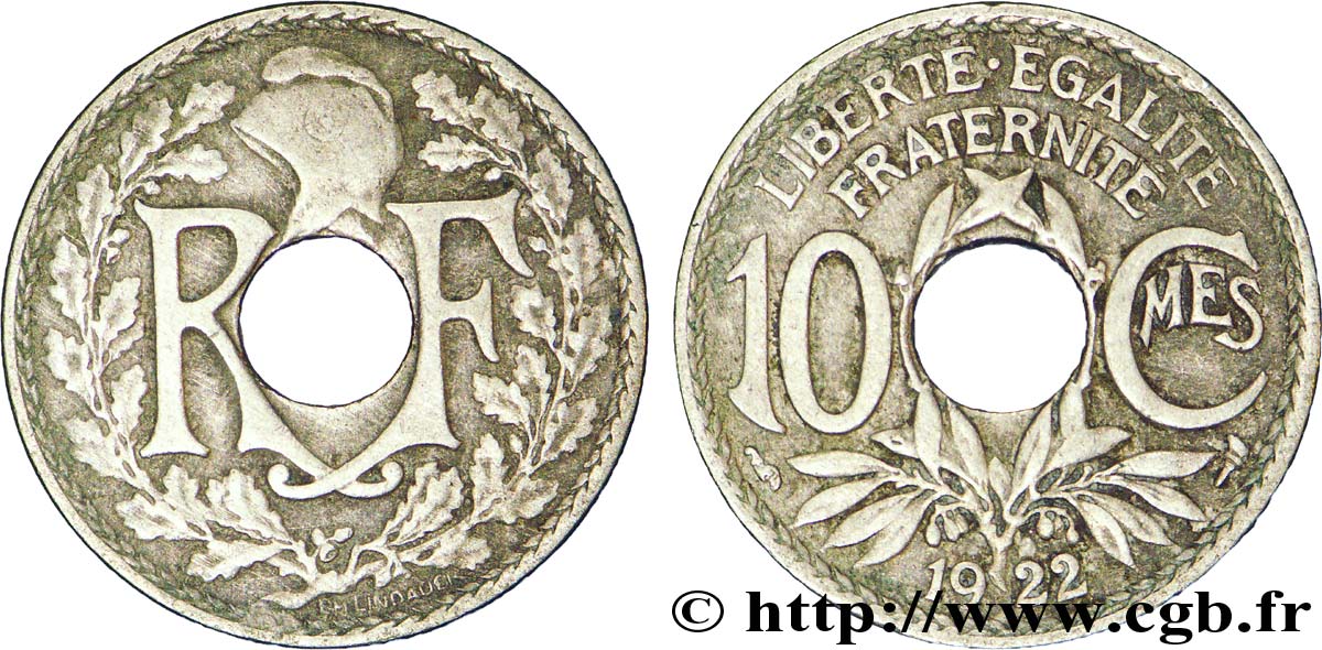 10 centimes Lindauer 1922  F.138/6 TTB45 