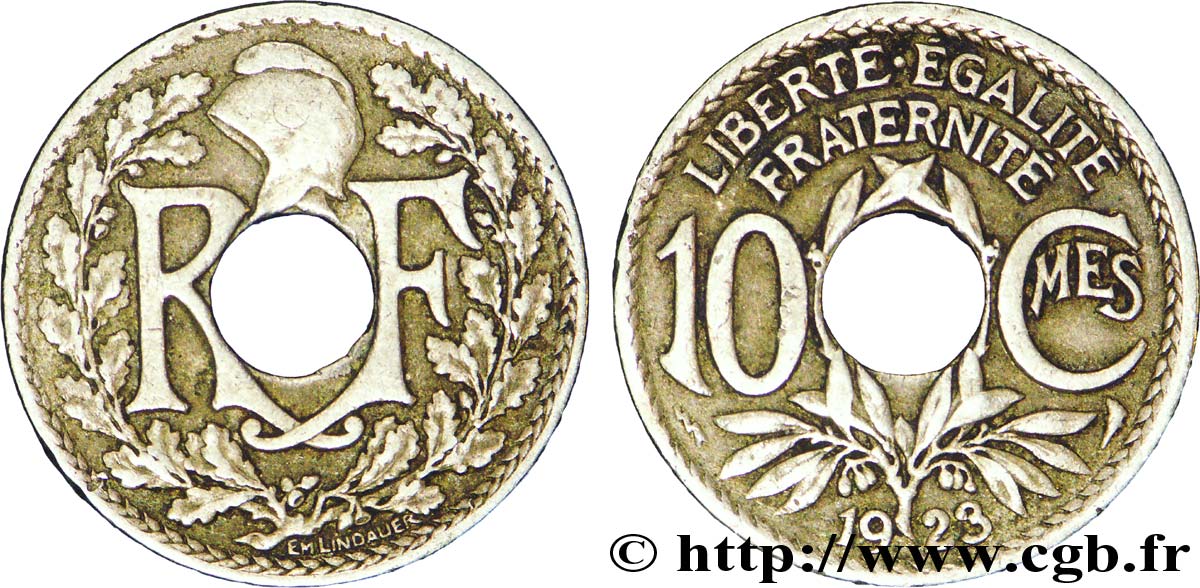 10 centimes Lindauer 1923 Poissy F.138/9 SS40 