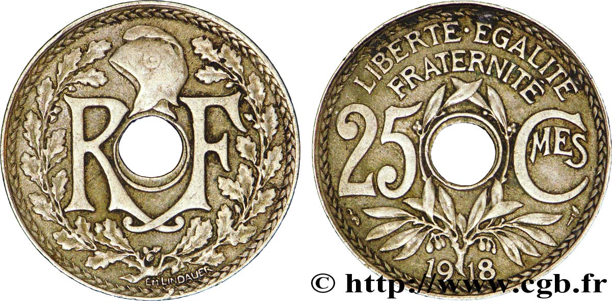 25 centimes Lindauer 1918  F.171/2 XF48 