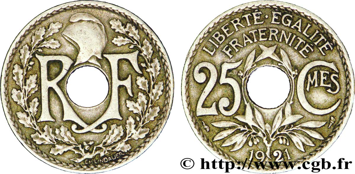 25 centimes Lindauer 1921  F.171/5 TTB40 