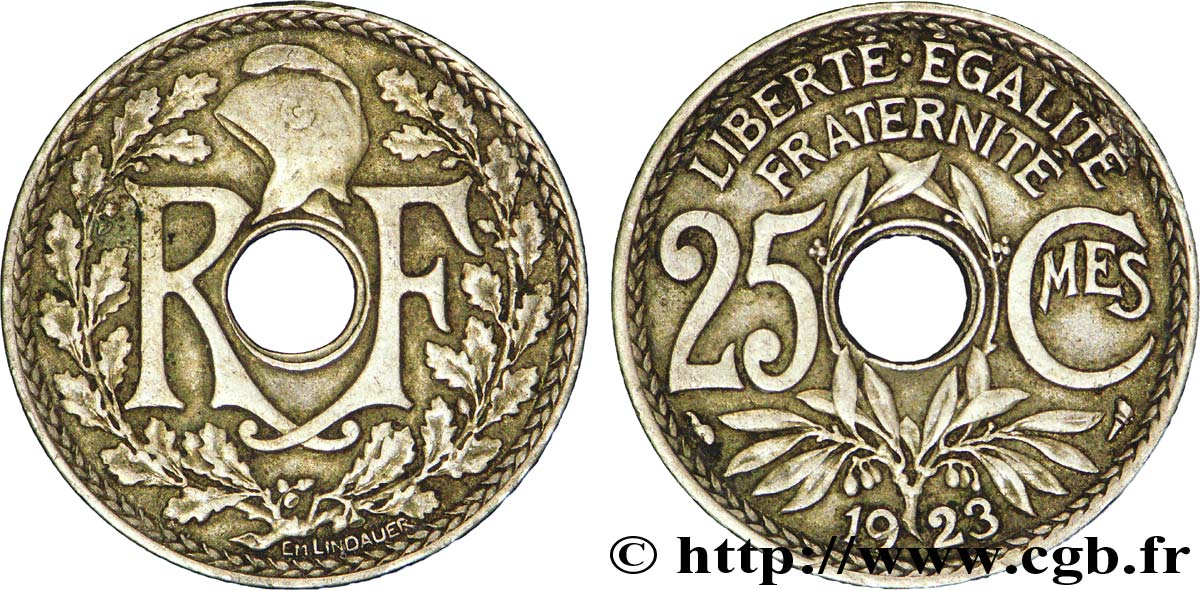 25 centimes Lindauer 1923  F.171/7 TTB45 