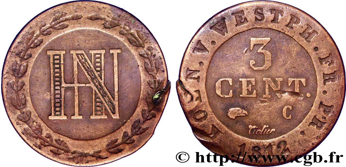 3 centimes 1812 Cassel VG.2038 TB30