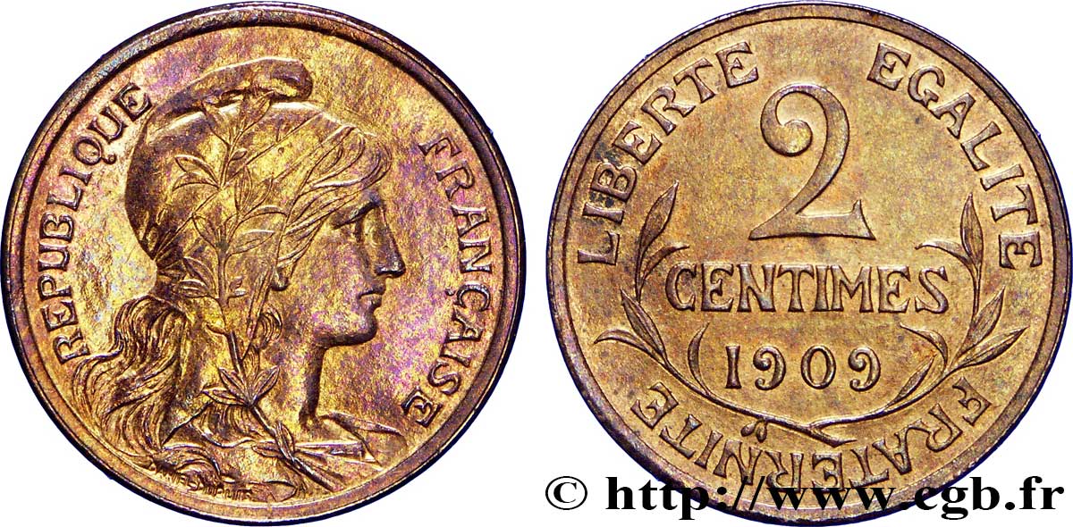 2 centimes Daniel-Dupuis 1909 Paris F.110/12 MBC50 