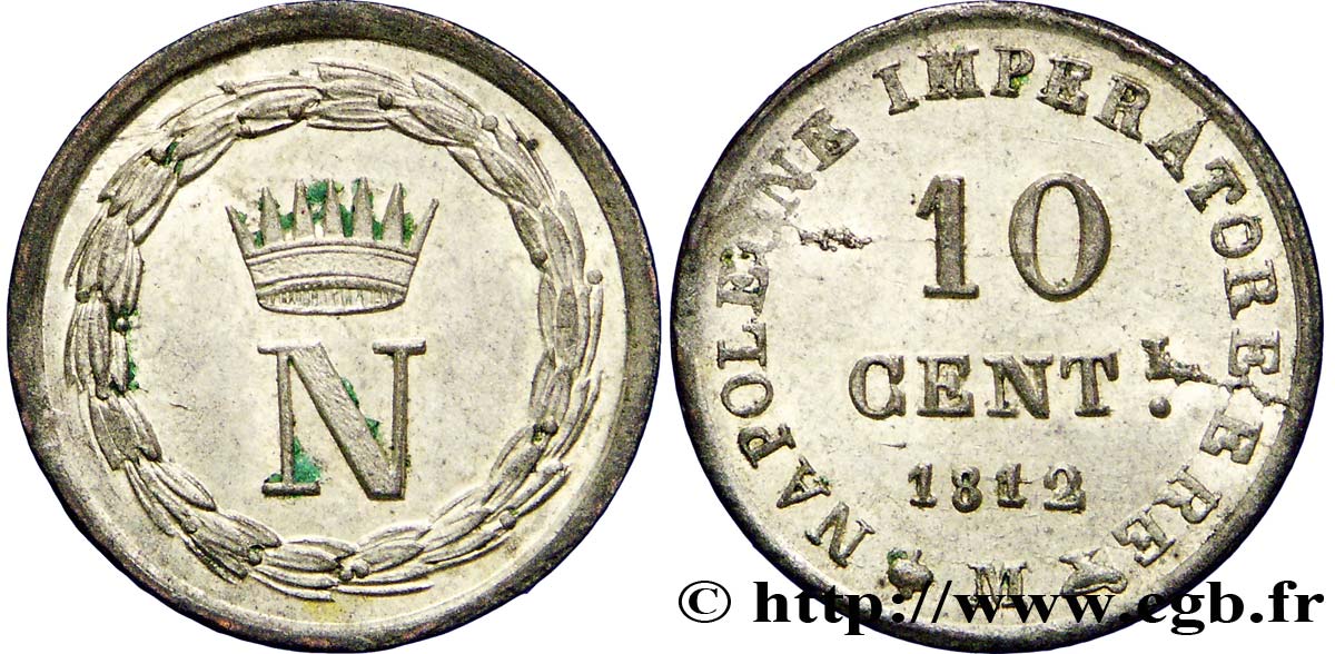 10 centesimi 1812 Milan M.292 SPL63
