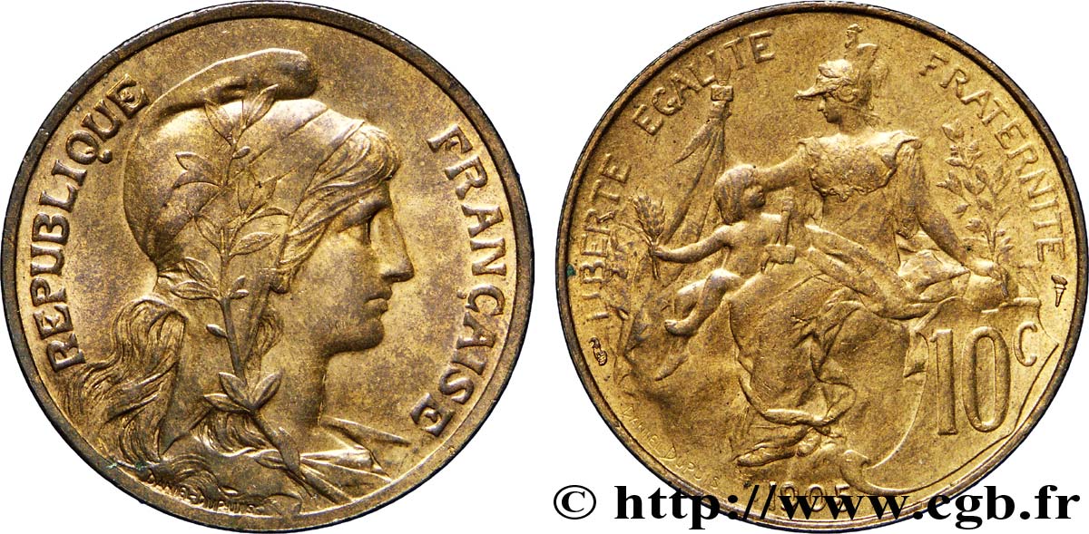 10 centimes Daniel-Dupuis 1905  F.136/14 SUP61 