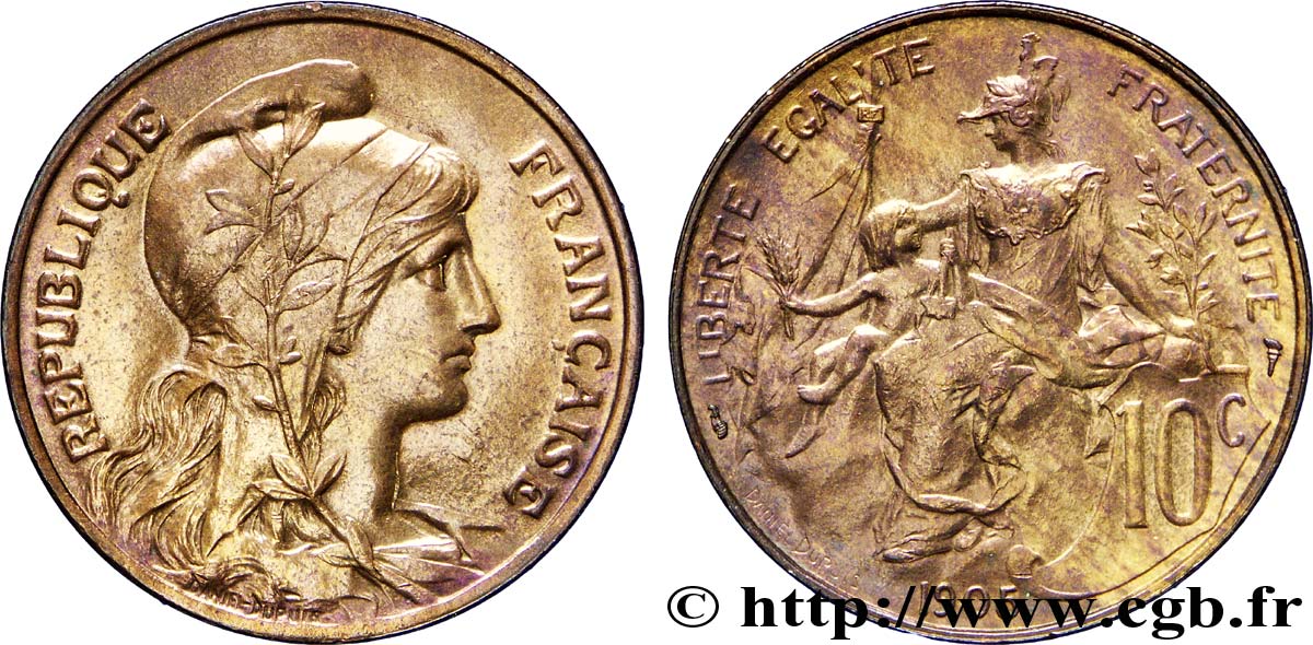 10 centimes Daniel-Dupuis 1905  F.136/14 MS60 