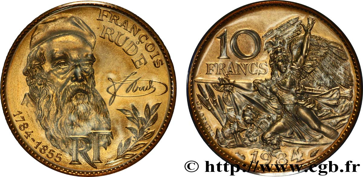 10 francs François Rude 1984  F.369/2 FDC70 