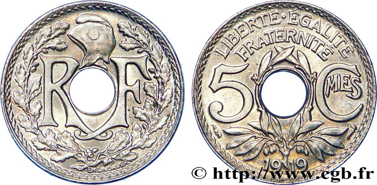 5 centimes Lindauer, grand module 1919 F.121/3 SUP62